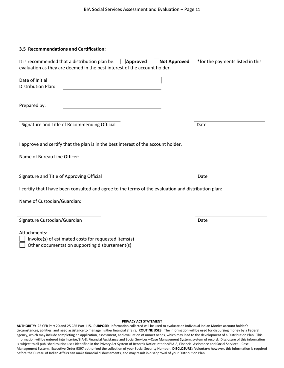 Social Services Assessment and Evaluation - Individual Indian Monies (Iim), Page 11
