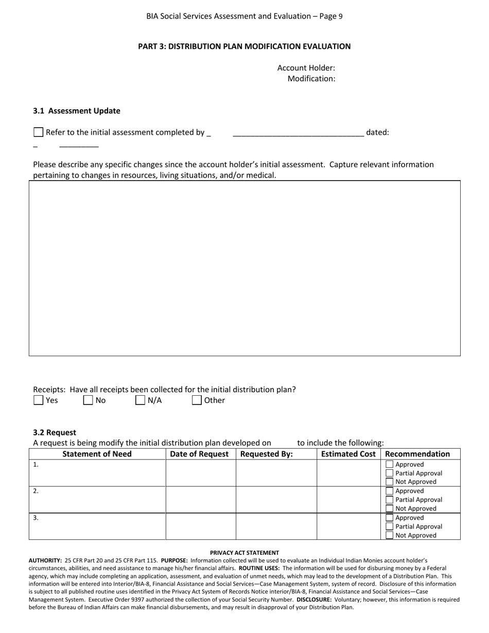 Social Services Assessment and Evaluation - Individual Indian Monies (Iim), Page 9