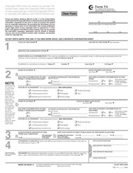 Form VA Basic Registration for a Work of the Visual Arts, Page 3