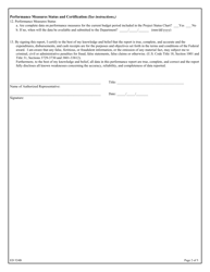 Form ED524B Part 1 &quot;Grant Performance Report&quot;, Page 2