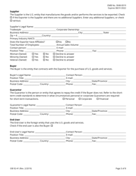 Form EIB92-41 Application for Financial Institution Short-Term, Single-Buyer Insurance, Page 3