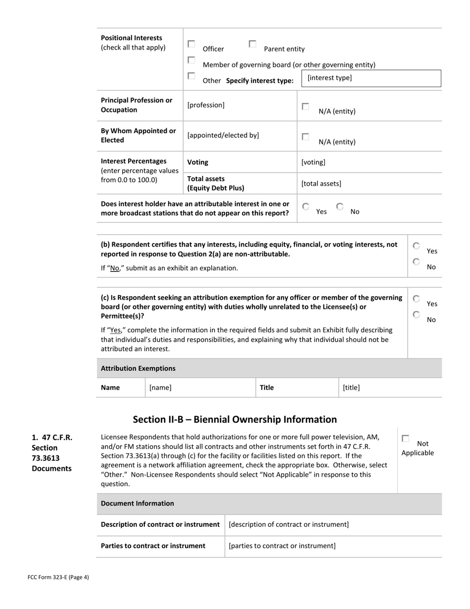FCC Form 323-E Ownership Report for Noncommercial Broadcast Stations, Page 15