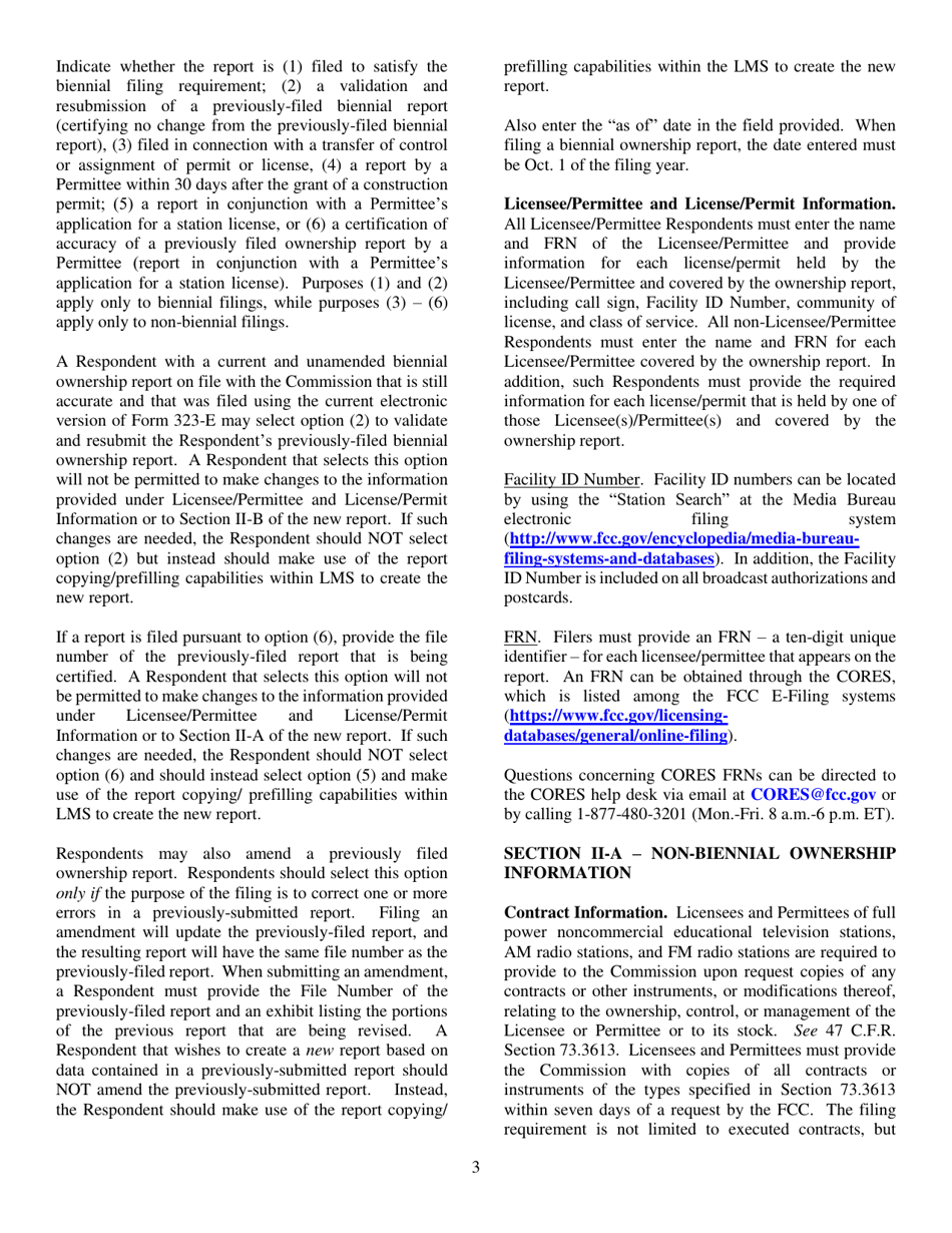FCC Form 323-E Ownership Report for Noncommercial Broadcast Stations, Page 3