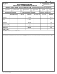 NRC Form 361N Non-power Reactor (Npr) Event Notification Worksheet, Page 2