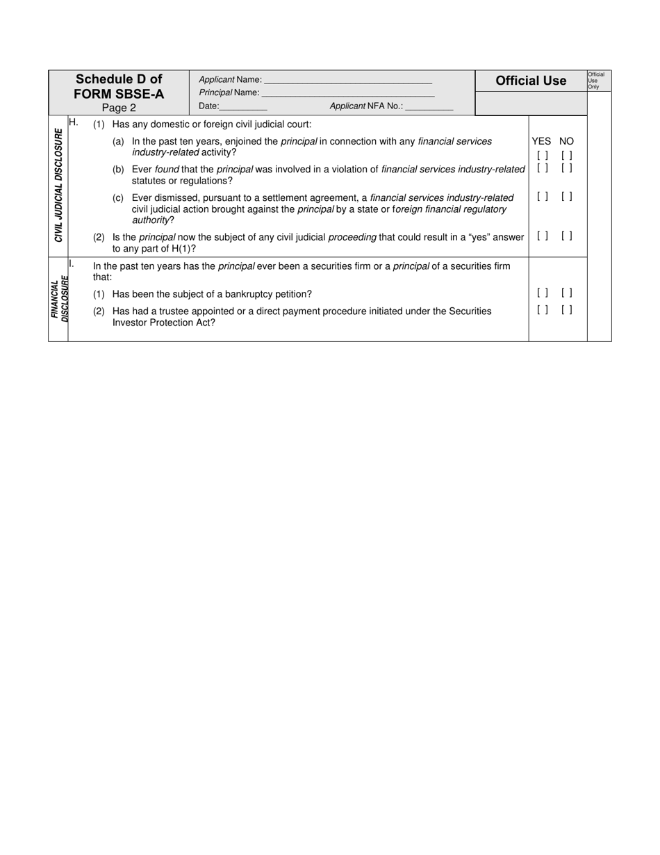 SEC Form 2925 (SBSE-A) Application for Registration of Security-Based Swap Dealers and Major Security-Based Swap Participants That Are Registered or Registering With the Commodity Futures Trading Commission as a Swap Dealer, Page 11