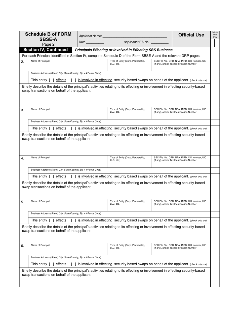 SEC Form 2925 (SBSE-A) Application for Registration of Security-Based Swap Dealers and Major Security-Based Swap Participants That Are Registered or Registering With the Commodity Futures Trading Commission as a Swap Dealer, Page 9
