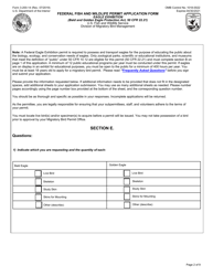 FWS Form 3-200-14 Federal Fish and Wildlife Permit Application Form - Eagle Exhibition, Page 2