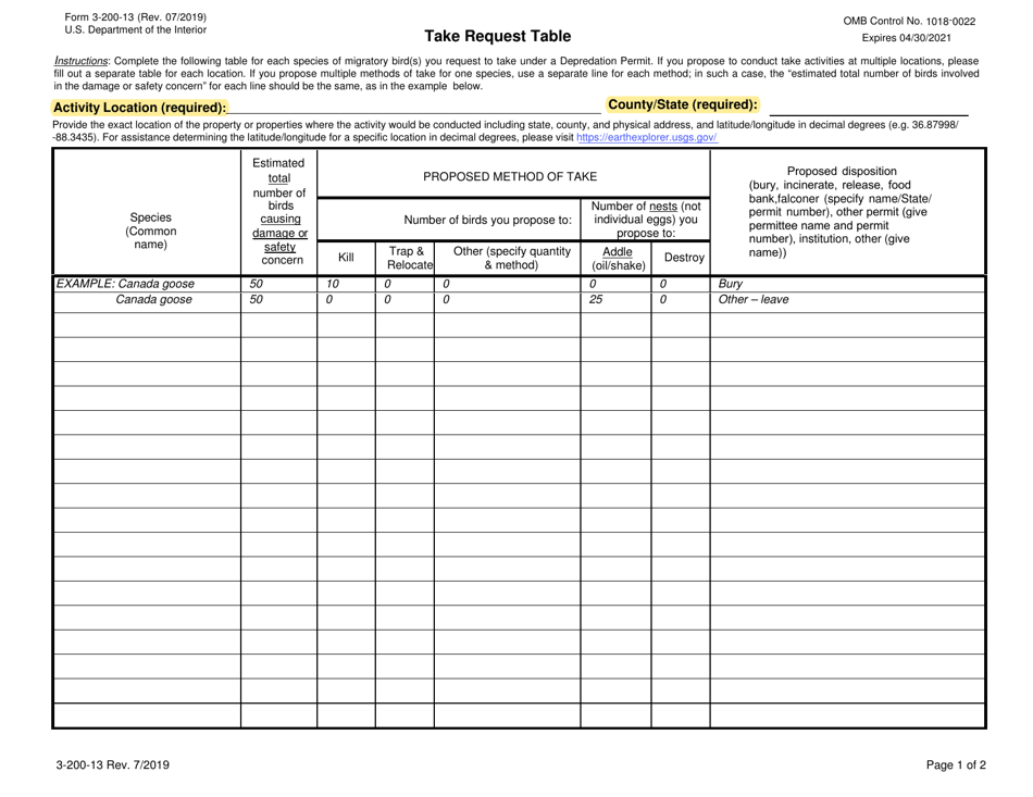 FWS Form 3-200-13 Federal Fish and Wildlife Permit Application Form - Migratory Bird Depredation, Page 8