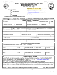 FWS Form 3-200-81 Federal Fish and Wildlife Permit Application Form - Migratory Bird Special Purpose - Utility