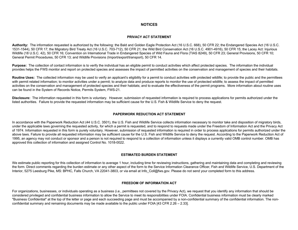 FWS Form 3-202-11 Take of Depredating Eagles  Eagles That Pose a Risk to Human or Eagle Health or Safety - Annual Report, Page 3