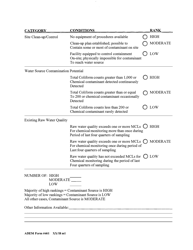 ADEM Form 461 Surface Source Susceptibility Analysis Worksheet - Alabama, Page 2
