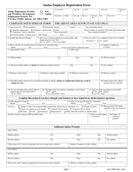 Form TREG Alaska Employer Registration Form - Alaska, Page 3