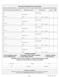 Form TREG Alaska Employer Registration Form - Alaska, Page 4