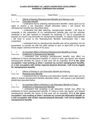 Form 07-6153 Reemployment, Election to Either Receive Reemployment Benefits or Waive Reemployment Benefits and Receive a Job Dislocation Benefit Instead - Alaska, Page 2
