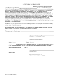 Form 07-6130 Renewal of Certificate of Self-insurance - Alaska, Page 5
