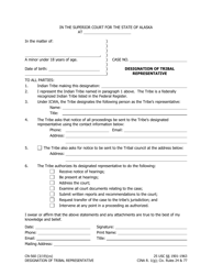 Document preview: Form CN-560 Designation of Tribal Representative - Alaska