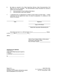 Form CIV-661 Affidavit of Attorney Appointed Under Servicemembers Civil Relief Act - Alaska, Page 2