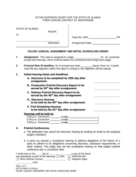 Form CR-370 ANCH Felony Case Pretrial Order - Anchorage, Alaska
