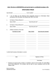 Document preview: Form DR-314 Information Sheet - Alaska