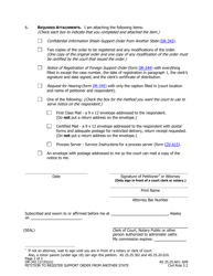 Form DR-342 Petition to Register Support Order From Another State - Alaska, Page 2