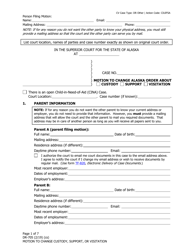 Document preview: Form DR-705 Motion to Change Alaska Order About Custody, Support or Visitation - Alaska