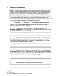 Form DR-705 &quot;Motion to Change Alaska Order About Custody, Support or Visitation&quot; - Alaska, Page 4