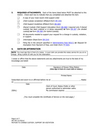Form DR-705 &quot;Motion to Change Alaska Order About Custody, Support or Visitation&quot; - Alaska, Page 6