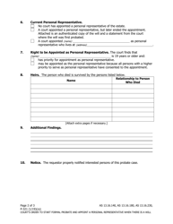 Form P-321 Order Starting Formal Probate and Appointing Personal Representative When There Is a Will - Alaska, Page 2