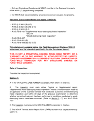 Instructions for Wood Destroying Insect Inspection Report - Arizona, Page 2