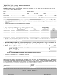 Form DP-32 &quot;Custom Applicator Permit&quot; - Arizona