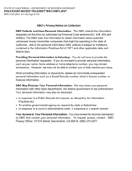 Form DBO-2120 Complaint Regarding Unlicensed Money Transmitter - California, Page 2