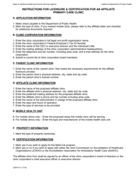 Form CDPH611 Licensing and Certification for an Affiliate Primary Care Clinic Application - California, Page 3