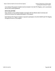 Form CDPH272 Elective Percutaneous Coronary Intervention (Pci) Program Application - California, Page 24