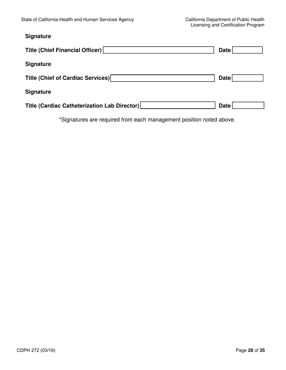 Form CDPH272 Elective Percutaneous Coronary Intervention (Pci) Program Application - California, Page 28