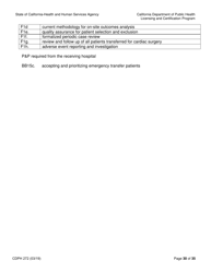 Form CDPH272 Elective Percutaneous Coronary Intervention (Pci) Program Application - California, Page 30