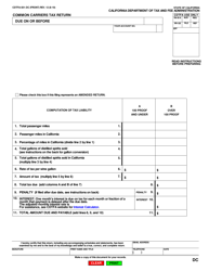 Document preview: Form CDTFA-501-DC Common Carriers Tax Return - California