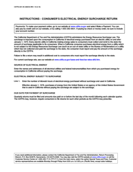Form CDTFA-501-EC Consumer&#039;s Electrical Energy Surcharge Return - California, Page 2
