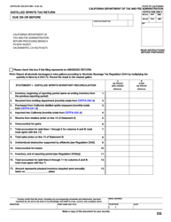 Document preview: Form CDTFA-501-DS Distilled Spirits Tax Return - California