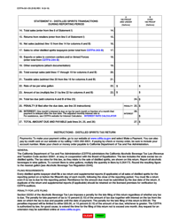 Form CDTFA-501-DS Distilled Spirits Tax Return - California, Page 2