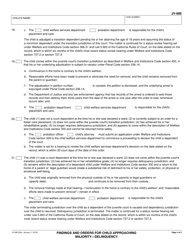 Form JV-680 Findings and Orders for Child Approaching Majority - Delinquency - California, Page 4