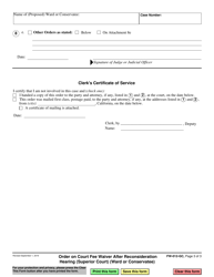 Form FW-012-GC Order on Court Fee Waiver After Reconsideration Hearing (Superior Court) (Ward or Conservatee) - California, Page 3