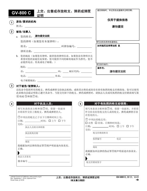 Form GV-800  Printable Pdf