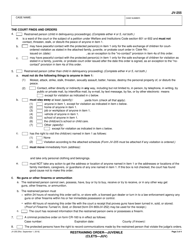 Form JV-255 Restraining Order - Juvenile - California, Page 2
