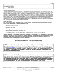 Form FL-600 Summons and Complaint or Supplemental Complaint Regarding Parental Obligations (Governmental) - California, Page 4