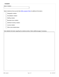 Dme Complaint Form - Colorado, Page 3