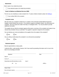 Dme Complaint Form - Colorado, Page 4