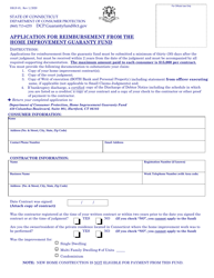 Form HIGF-01 Application for Reimbursement From the Home Improvement Guaranty Fund - Connecticut