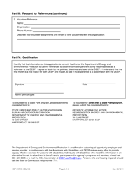 Form DEP-PARKS-VOL-100 Individual Volunteer Application - Connecticut, Page 4