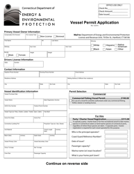Document preview: Vessel Permit Application - Connecticut