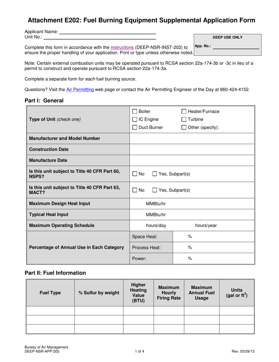 Form DEEP-NSR-APP-202 Attachment E202 - Fill Out, Sign Online and ...